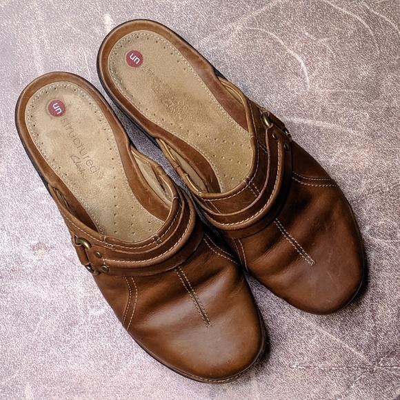 Clark's unstructured leather mules - Picture 1 of 7